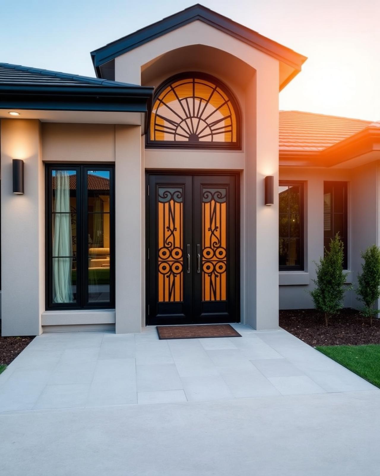 Front entry security door